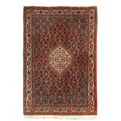Iklakh Oriental Area Rug in Navy Blue