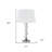 20" Silver Crystal Stacked Geo Cubes Table Lamp With White Classic Empire Shade