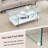 Two-Layer Modern Coffee Table, Clear Glass And White Marble Design, Stable Tempered Legs, For Home Table 43.3 Inch - , & Pattern, Practical Stylish-522616444
