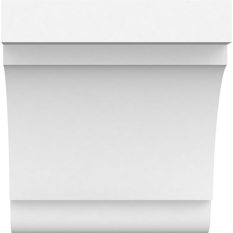 Attelle de genou en PVC de qualité architecturale standard Aspen l 5 po x P 6 po x H 6 po, H 6 po x l 5 po x P 6 po