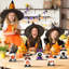 Lot de 5 décorations de lutins d'Halloween pour la décoration de table intérieure | Centre de table en bois pour l'Halloween, parfait pour les fêtes.