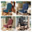 44"x19"x4" Indoor Rocking Chair Cushion with Non-Slip Base, Secure Straps, and Elastic Ties,Red-322402336