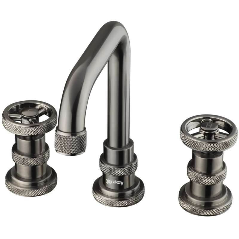 Widespread Bathroom Faucet, Brushed Gun Black