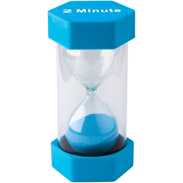 2 Minute game sand timer wooden frame w/ glass - hourglass kitchen pack 2