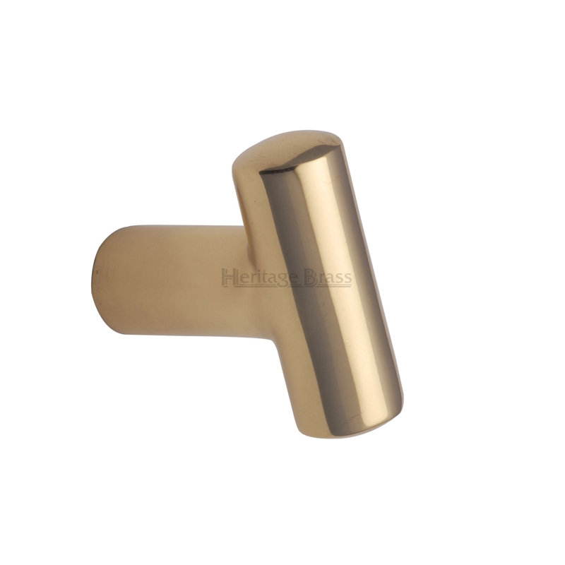 Heritage Brass Heritage Cabinet Knob T Shaped 35mm, Polished Brass