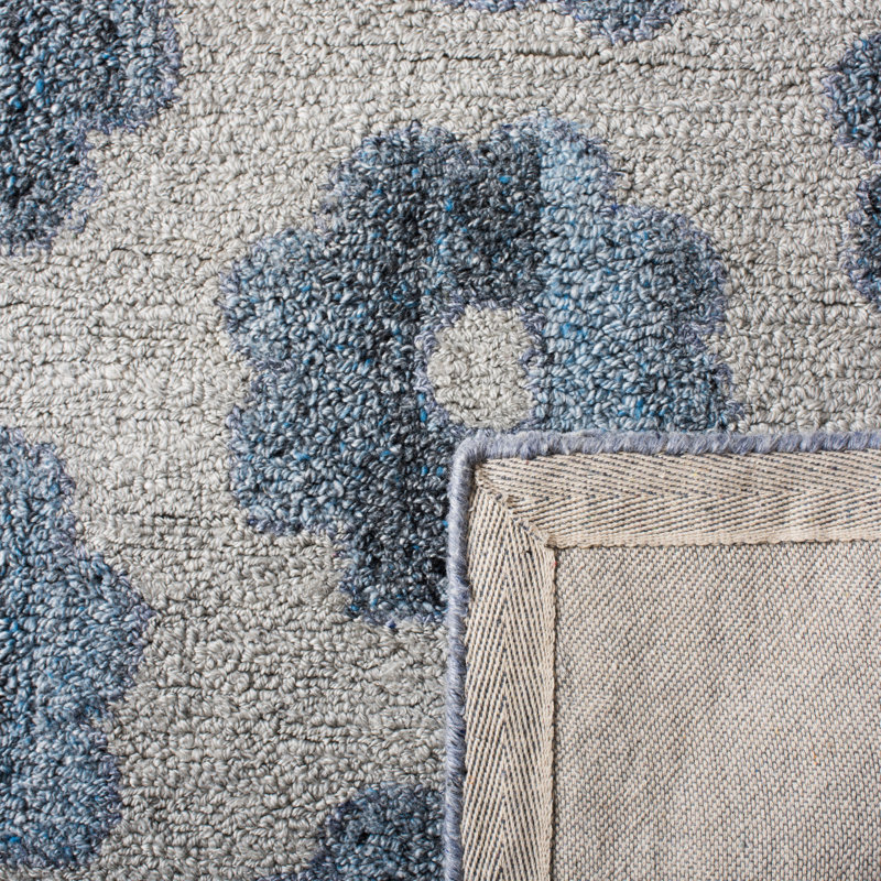 Tapis floral touffeté à la main Tihomir, Rectangle 4 pi x 6 pi