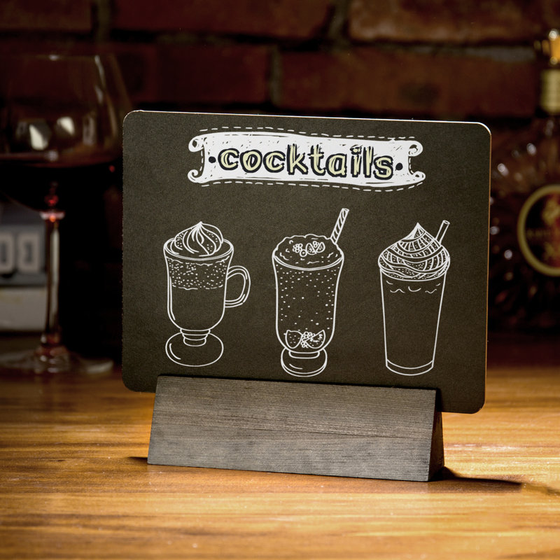 Freestanding Reversible Mini - Up To 2' Chalkboard, Rustic Gray