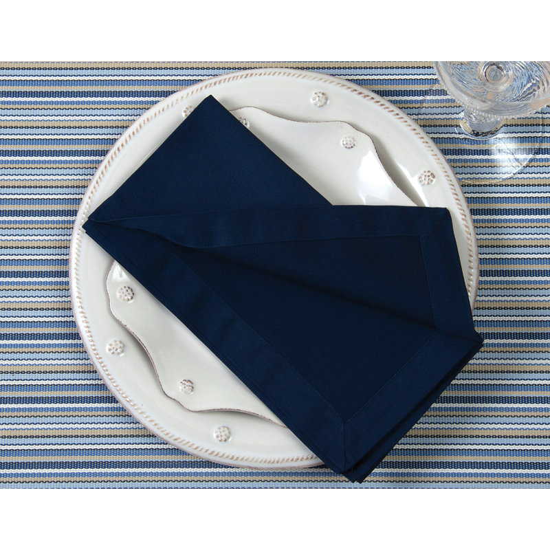 Hallie Cotton Square Napkin, Navy