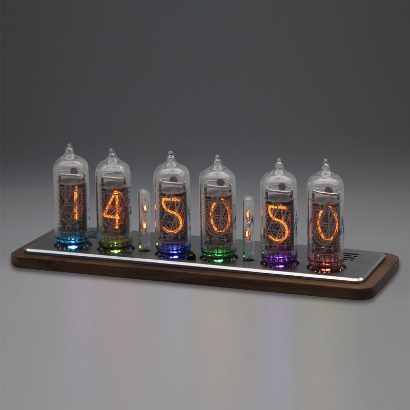 IN-14 Nixie Tube Clock With Voice Timing, Web Configuration, Remote Control, Multiple Light Effects, And Professional Safety Packaging