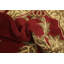 Tapis indien rouge en laine à motif floral 5 x 8