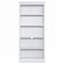 Bibliothèque de 83,4 po de hauteur avec bande lumineuse, bibliothèque décorative à 5 niveaux avec tablettes réglables-1230847048