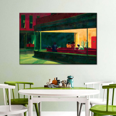 «Nighthawks Inspired African American», reproduction sur toile
