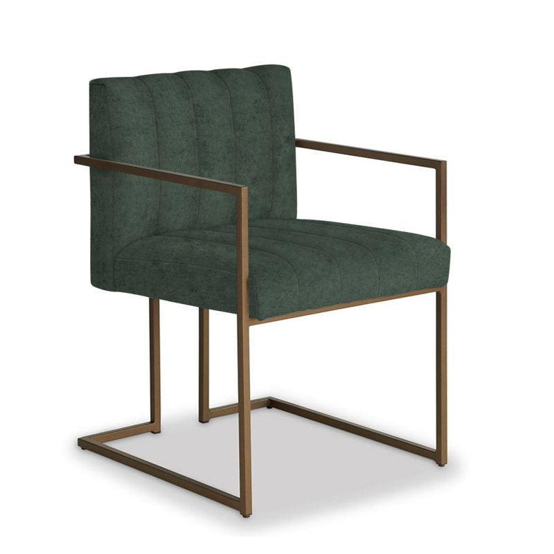 Adele Upholstered Arm Chair, Emerald Polyester