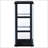 Black Glass 3-Shelf Curio Cabinet