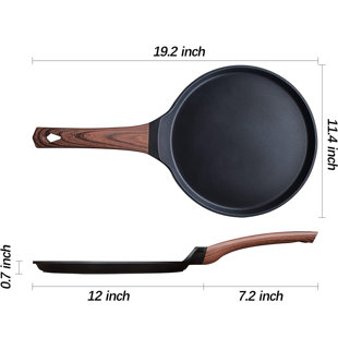 Cast Iron tortilla pan Roti Tawa 26 cm Diameter Tough Handle Pre-Seasoned