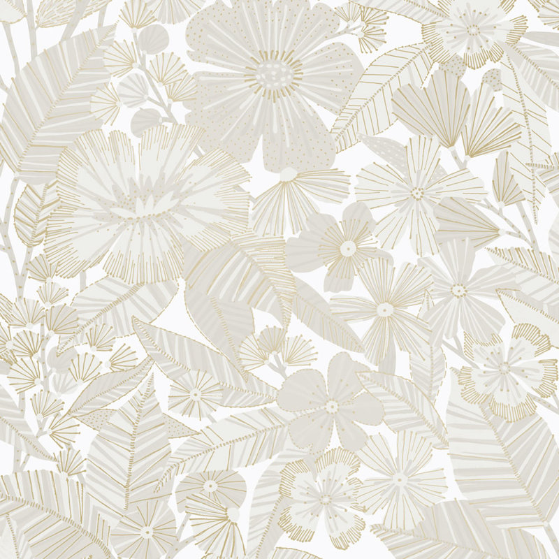 Papier peint adhésif métallique, Blanc de Chantilly