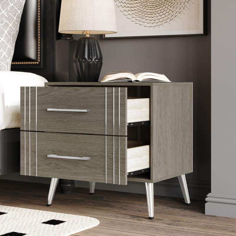 Carbajal 2 Drawer Nightstand