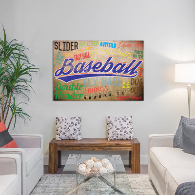«Baseball Slang» par 5by5collectif, reproduction sur toile tendue