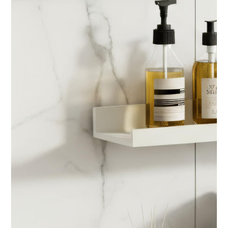 Ensemble de 6 tablettes murales blanches de 6 pièces de 23,6 pouces de long, convenant à divers espaces, simples et polyvalentes, combinant décoration et rangement