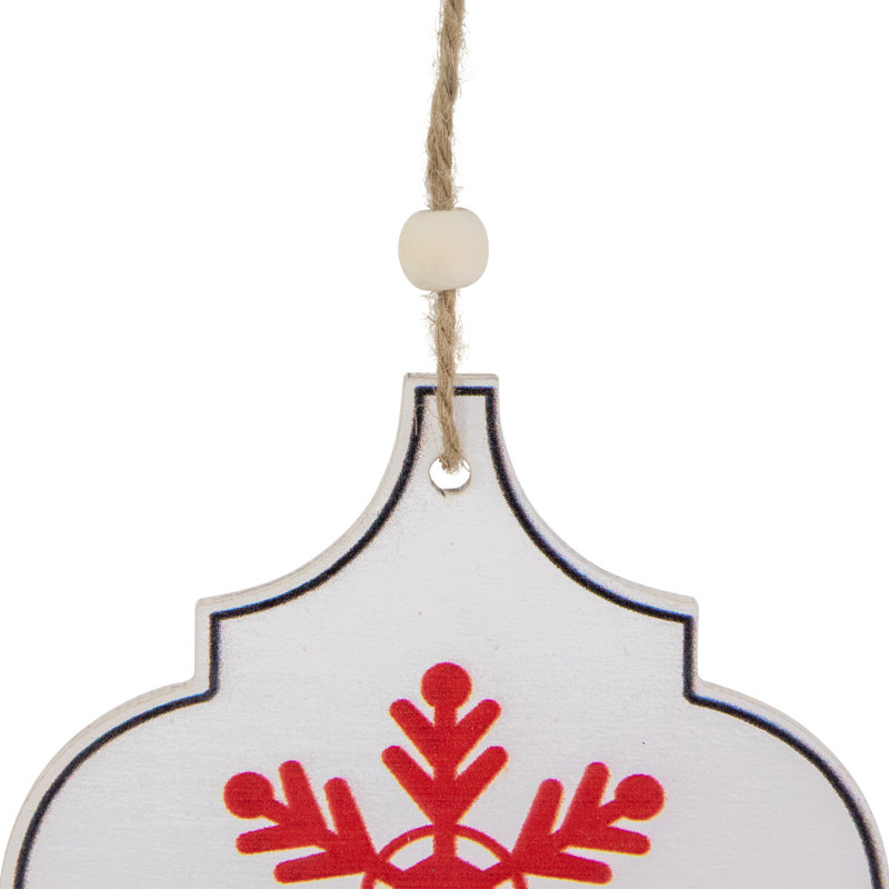 4.5'' Wood Holiday Shaped Ornament