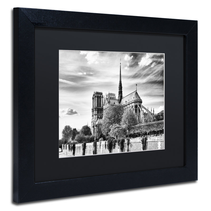 « notre dame cathedral paris » par philippe hugonnard,, reproduction de photo sur toile encadrée, Noir mat