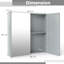 62mm W 65mm H Framed Medicine Cabinet Mirror Adjustable