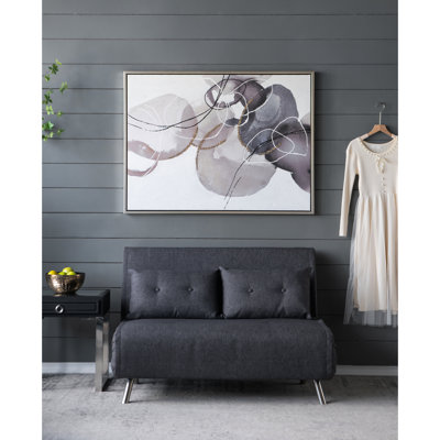 47 po x 35,5 po, art moderne à l'huile, aquarelle gris brun peint à la main et matériaux en plastique, art intérieur décoratif 47,2 x 1,5 x 35,4, grande peinture abstraite, texture d'aquarelle faite à la main, toile de bois de sapin, maison