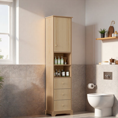 Freestanding Bathroom Storage Linen Cabinet