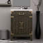 Meuble-lavabo en chêne brun avec unité de rangement - 61 cm L x 46 cm P, comptoir en acrylique et miroir, fermeture amortie