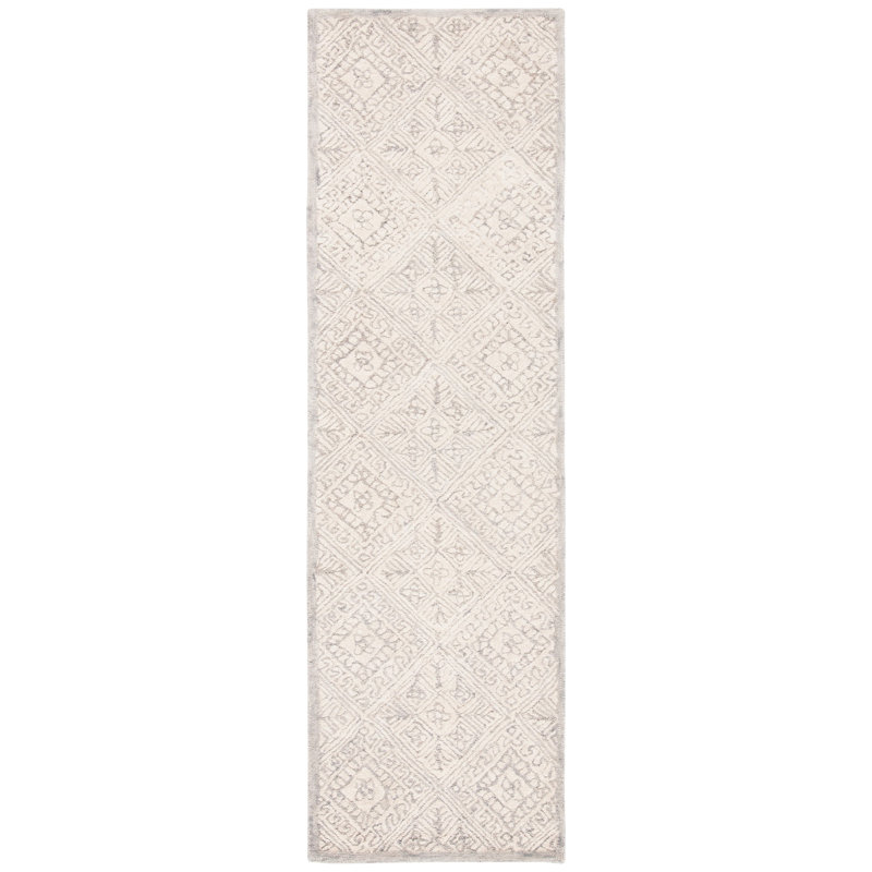 Freddy Hand Tufted Wool Geometric Rug, Runner 2'3" x 8'