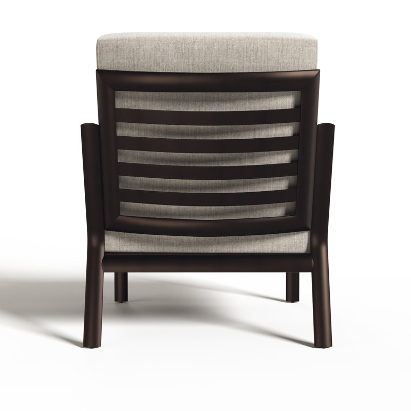 Chaise de patio avec coussin Clarity, Sunbrella® blanc