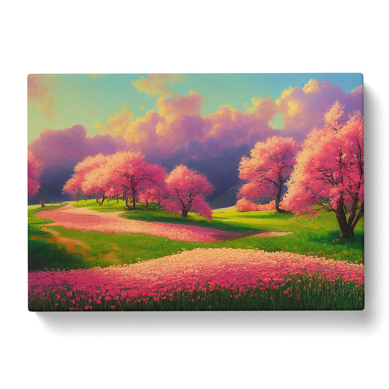Spring Meadow Landscape Vol.3 - Wrapped Canvas, 40cm H x 60cm W x 3cm D
