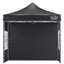 Auvent escamotable 10 x 10, parois latérales 3-en-1 de 9 m, structure mouchetée noire, plateau noir avec revêtement argenté UPF50 + WR, 4 hauteurs de 6,7 à 7,6 pi, 1 paroi latérale + 2 fenêtres, avec piquets / sacs de sable / cordes / sac pour la plage du camping