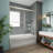56" - 60" W x 58" H Double Sliding Framed Tub Door with Clear Glass-91311988