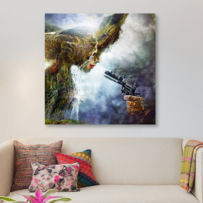 «Betrayal», reproduction d'impression sur toile, H 26 po x l 26 po x P 1,5 po, Pas de tapis, Toile tendue