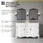 Meuble-lavabo double 54 po blanc antique-137891536