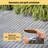 20 PCS Interlocking Deck Tiles Striped Pattern, 12" X 12" Square Light Gray Acacia Hardwood Outdoor Flooring For Patio, Bancony, Pool Side