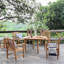 Summerton Teak Wood Premium All-Weather Wicker Outdoor Dining Armchair with Cushion
