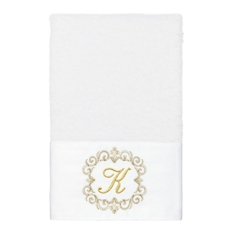 Winston Porter 100% Turkish Cotton MONICA 2PC Embellished Hand Towel Set, K