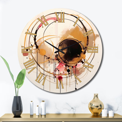 Horloge murale rose