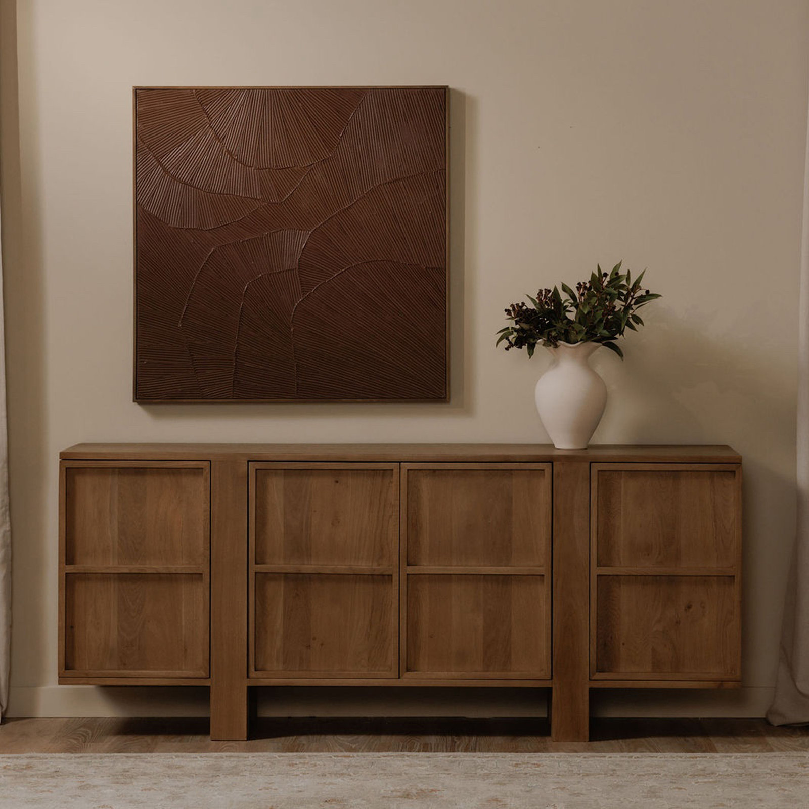 Framed Painting, Maroon