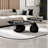 Modern simple round marble coffee table-104349809