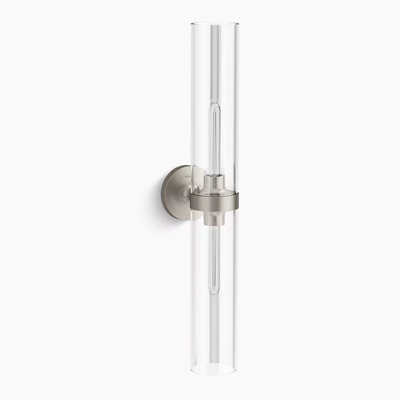 Kohler Purist 2 Light Indoor Bathroom Vanity Light Fixture, UL Listed