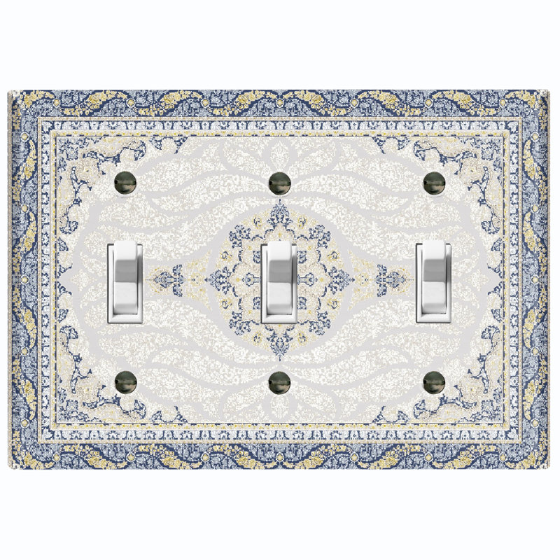 Plaque murale standard à 3 interrupteurs à bascule Rustic Blue