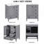 Meuble-lavabo autoportant de 61 cm de largeur avec tiroir compartimenté, rangement sur porte et comptoir en céramique-2051720360