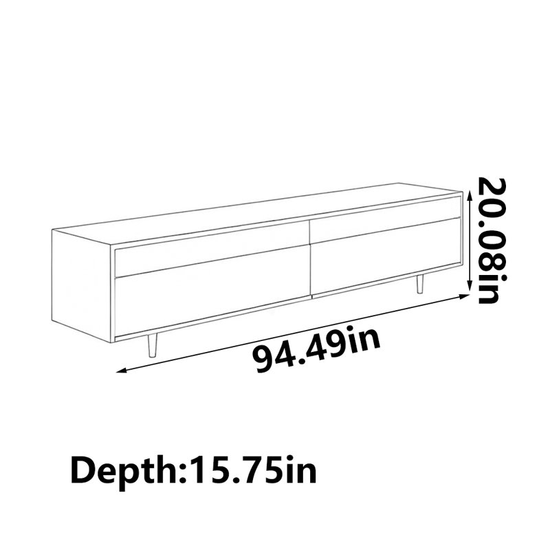 Meuble télé moderne et simple pour le salon, 94.49"