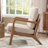 25.59'' Wide Upholstered Fabric Accent Armchair With Solid Wood Leg-1720568423