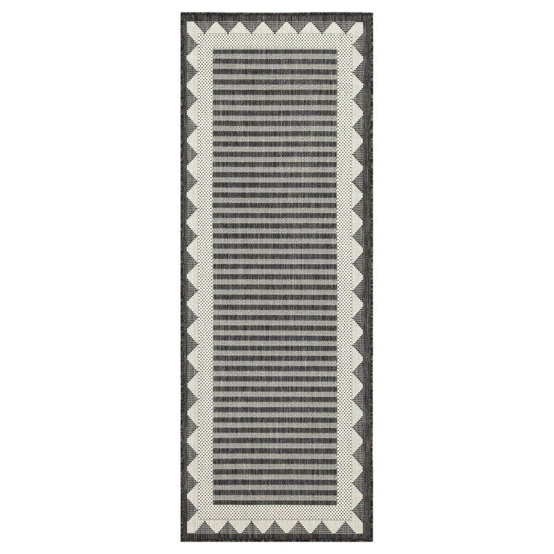 Sunshine GC_HAR2014 Anthracite. Indoor/Outdoor Area Rug, Rectangle 5'3" x 7'3"