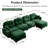 4 U Shaped Sectional In Chenille, Pleated , High Foam, Ergonomic Seating, And An For Living Room Relaxation Couch With Soft Cushion, High Spring Pack, A Movable Home Arrangement-1948715882