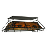 Wildlife at Pine Lake Steel Rectangle Chandelier Pot Rack